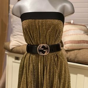 Gold maxi skirt/dress XS (sk1)